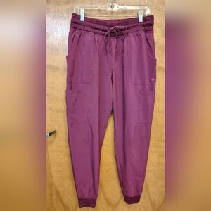 Dickies Six Pocket Burgandy Jogger Scrub Pants
